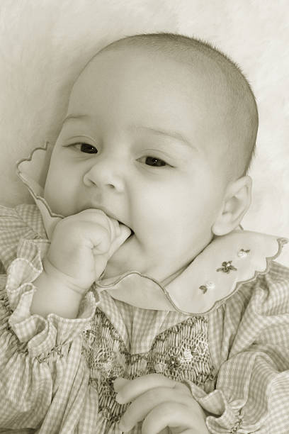 istock Baby Girl in Sepia 92504651