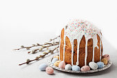 Traditional Russian Orthodox Easter bread - kulich