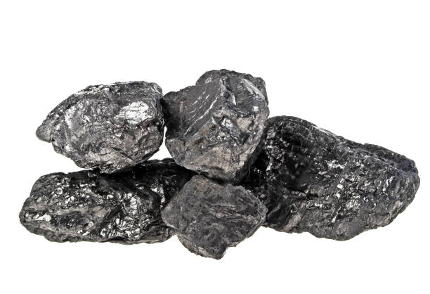 istock Pile of coal isolated on a white background 925052292
