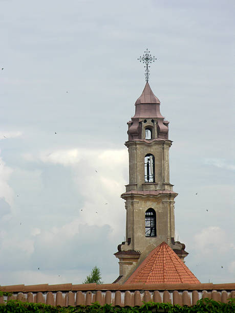 istock Belfry and roof in pastel colors 92505288