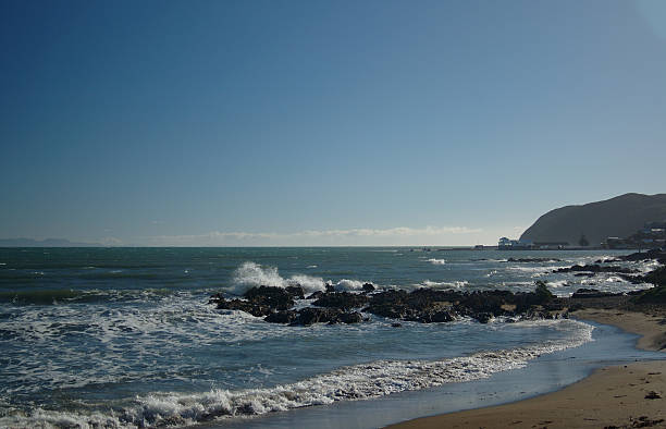 plimmerton beach - wellington ontario stock-fotos und bilder