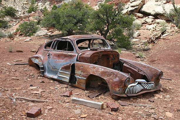 Abandoned Old Car stock photo