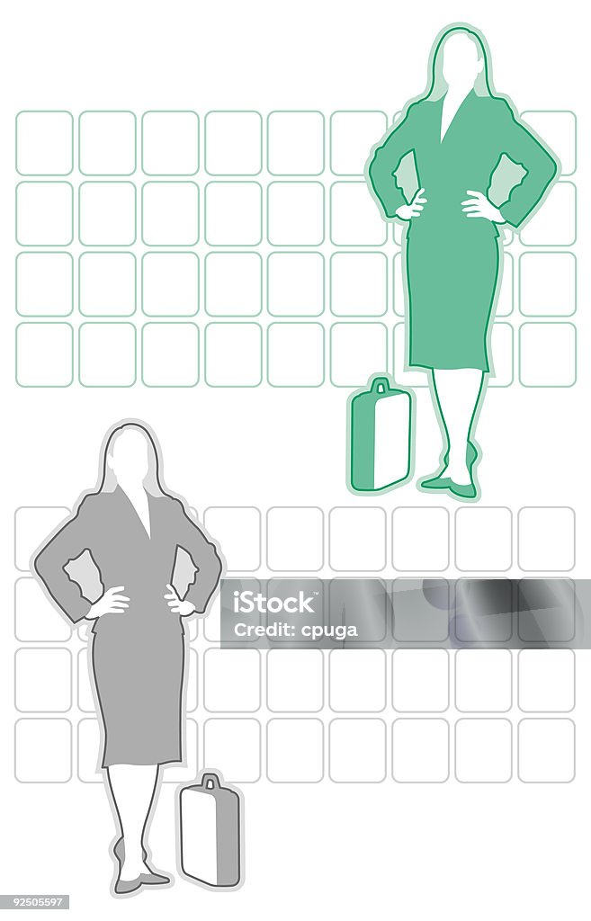 Уверенно бизн�ес женщина - Стоковые иллюстрации Бизнес роялти-фри