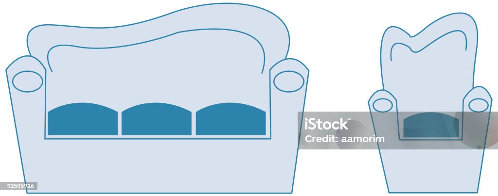 Los sofás - Ilustración de stock de Acostado libre de derechos