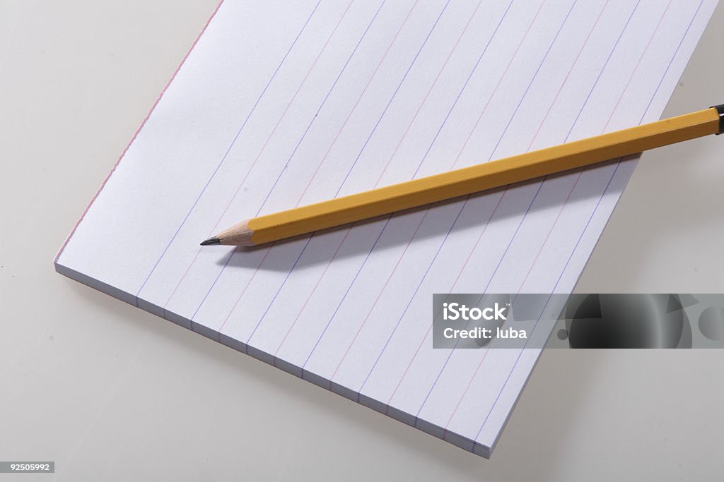 pencil and pad paper  Color Image Stock Photo