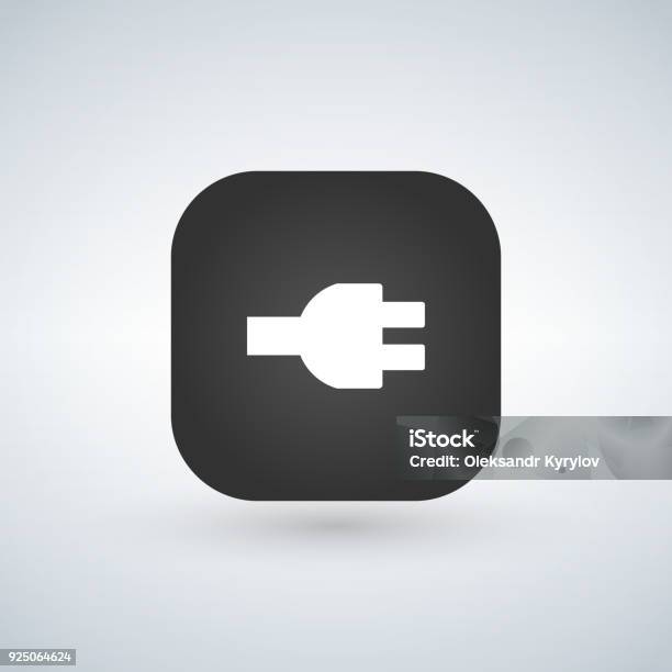 Plugin Power Button Power Plug App Button Vector Illustration Isolated On White Background ...