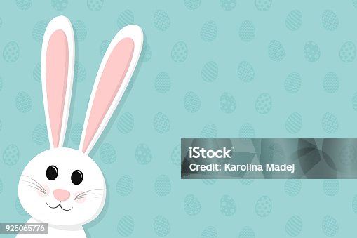 istock Background with Easter bunny and copyspace. Vector. 925065776