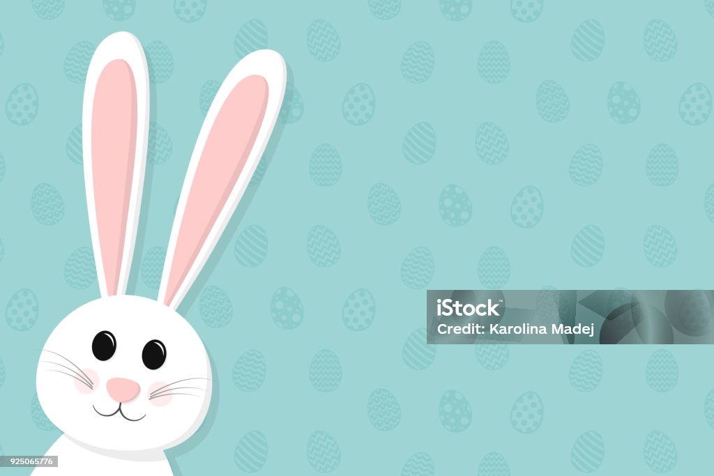 Background with Easter bunny and copyspace. Vector. Easter stock vector