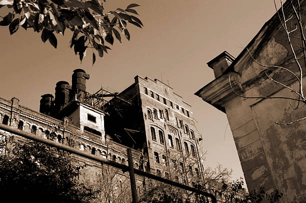 istock Old factory - sepia 92506702