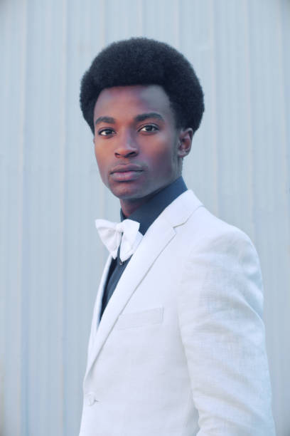 istock young man wearing white jacket bowtie suit stylish elegance classic style 925075108