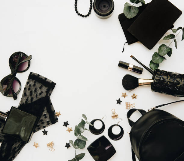 istock Flat Lay Fashion Black accessories 925079658
