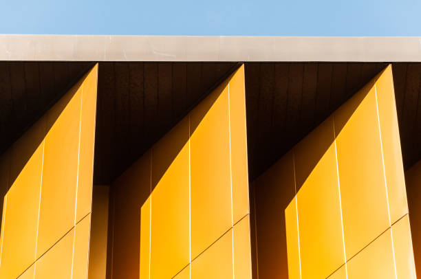 istock Yellow factory made from metal sheets 925085096