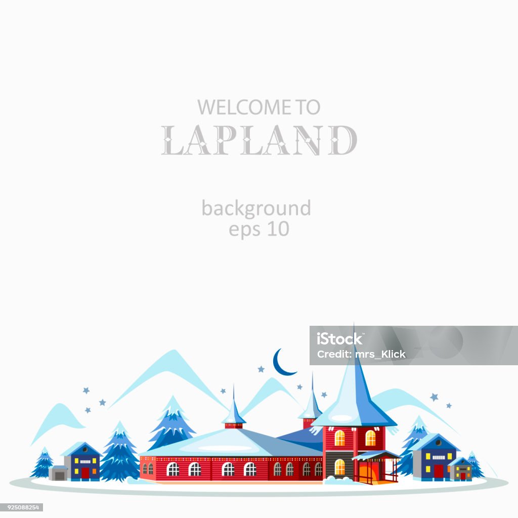 Lapland panorama background Finnish Lapland stock vector