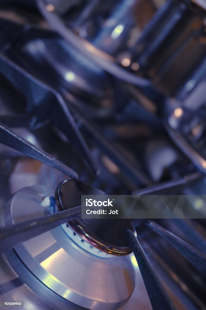 Kitchen - hob detail Detail of gas hob Burner - Stove Top Stock Photo