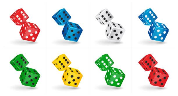 sechs seiten casino würfel. glücksspiel-vorlage - dice cube number 6 luck stock-grafiken, -clipart, -cartoons und -symbole