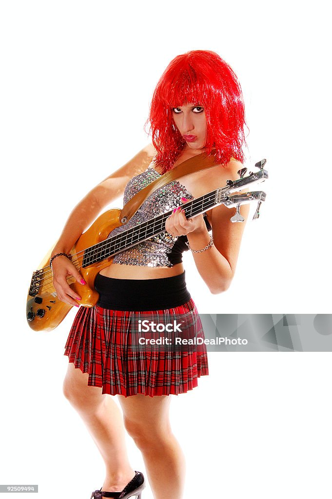 Glam Rock Girl em Bass 2 - Foto de stock de Adulto royalty-free