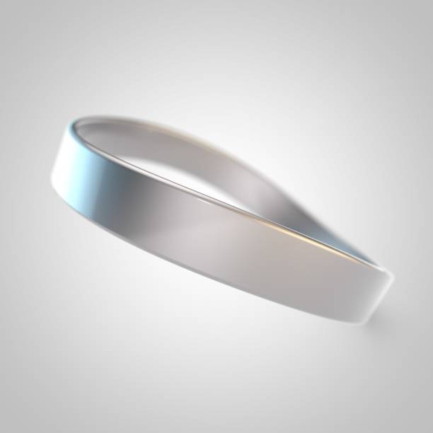 istock White silicone promo bracelet for hand isolated on white background 925095974