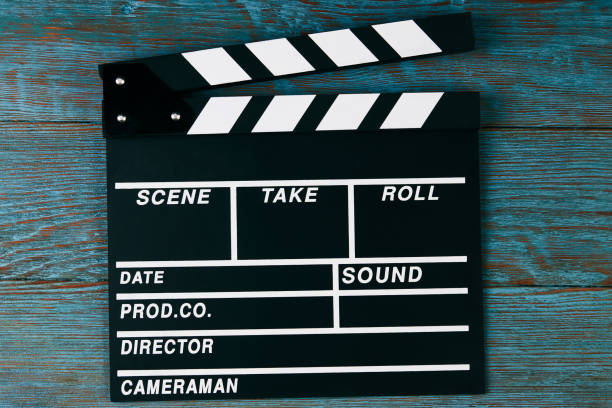 istock Movie clapper board, view from above 925096328