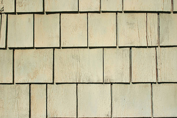 Tan Colored Shingles stock photo