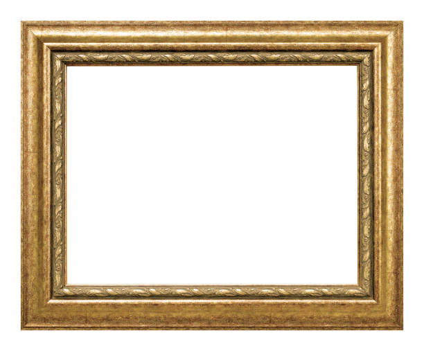 istock Antique brown and gold frame isolated on the white background 925108456