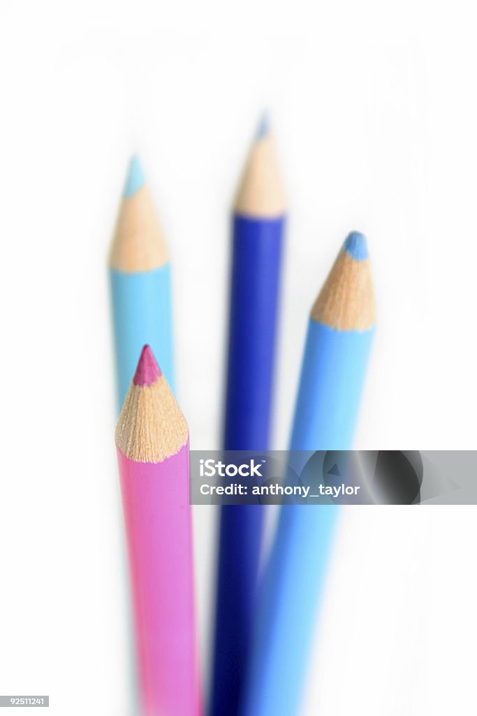 Colour Pencils  Acute Angle Stock Photo