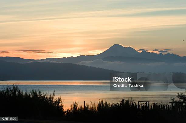 A Beautiful View Of Anacortes Washington At Sunrise Stock Photo - Download Image Now