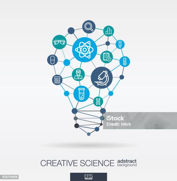 Icone Di Linea Sottile Integrate Dalla Scienza Concetto Di Rete Neurale Digitale Idea Soluzione A Forma Di Lampadina - Immagini vettoriali stock e altre immagini di Innovazione