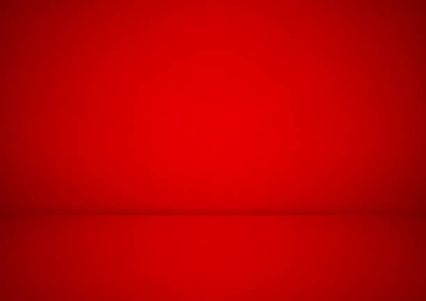 Empty red studio room, used as background for display your products Empty red studio room, used as background for display your products red backgrounds stock illustrations
