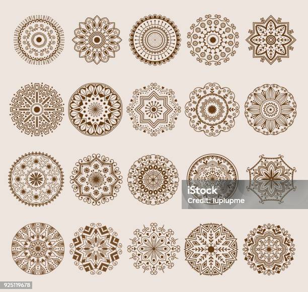 Hand Drawn Henna Abstract Mandala Pattern Flowers And Paisley Doodle Coloring Page Henna Decorative Mandala Pattern Ethnic Flower Decoration Mandala Pattern Ornament Floral Indian Design Stock Illustration - Download Image Now