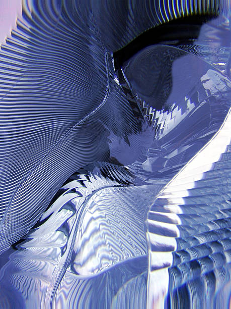 Blue Glass - Abstract. stock photo