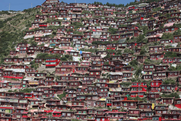 istock Monastery at Larung gar (Buddhist Academy), Sichuan, China 925122666