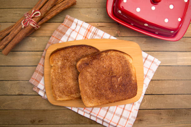 istock Classic Cinnamon Toast on a Rustic Wooden Table 925122862