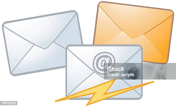 Mail Galore Vector Icons Stock Illustration - Download Image Now - E-Mail, Lightning, Cartoon