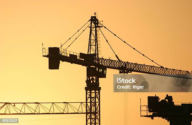 Crane 02 Stock Photo - Download Image Now - Back Lit, Building - Activity, Built Structure