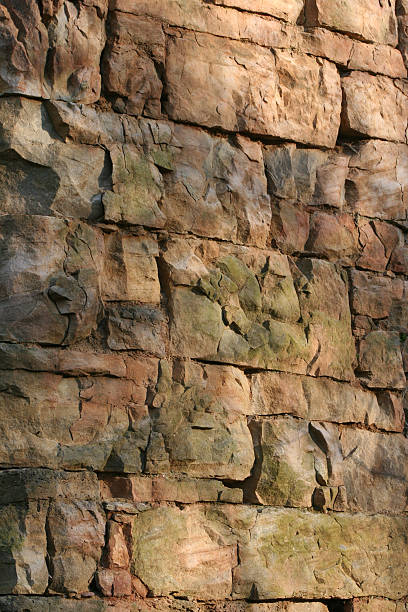 Handmade stone wall stock photo