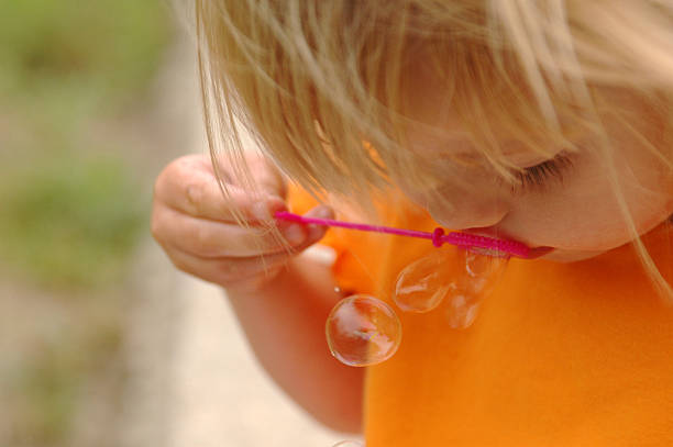 Blowing Bubbles stock photo