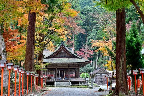 Autumn of Hiyoshi Taisha Shrine, Otsu City, Shiga Prefecture Otsu City, Shiga Prefecture, Japan-November 22, 2017: otsu city stock pictures, royalty-free photos & images