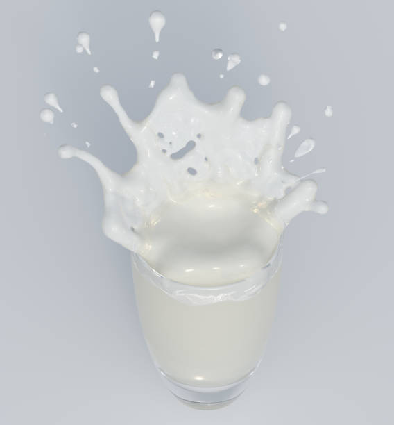istock milk splash,3d illustration isolated on white background 925127148