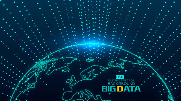 istock The world map, radiation line and point line link constitute the background of the world's big data technology vector, which implies globalization, internationalization, and scientific and technical concepts. 925130334