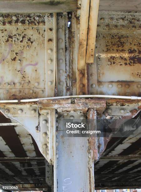 Rusty Bridge Stock Photo - Download Image Now - Architectural Column, Bridge - Built Structure, Color Image