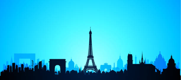 Paris (All Buildings Are Complete and Moveable) Paris, France. All buildings are complete and moveable. paris tower stock illustrations