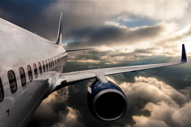 istock Body of an Airplane Flying Through Dark Clouds 925130774