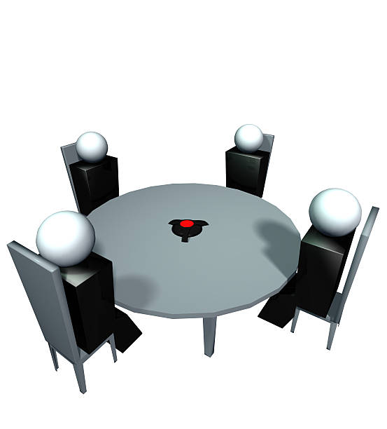 istock Business Icons - 4 way Polycom Meeting - Isolated 92513234