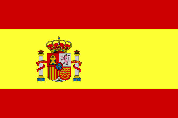 Bекторная иллюстрация Флаг Испании-векторные. Высокий.