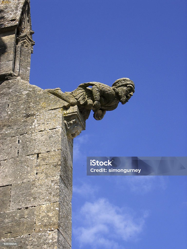 blue sky gargoyle-Kirche Architektur - Lizenzfrei Am Rand Stock-Foto