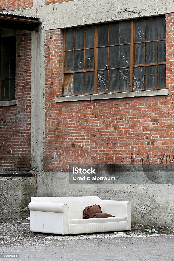 homeless couch (vertical)  Abandoned Stock Photo