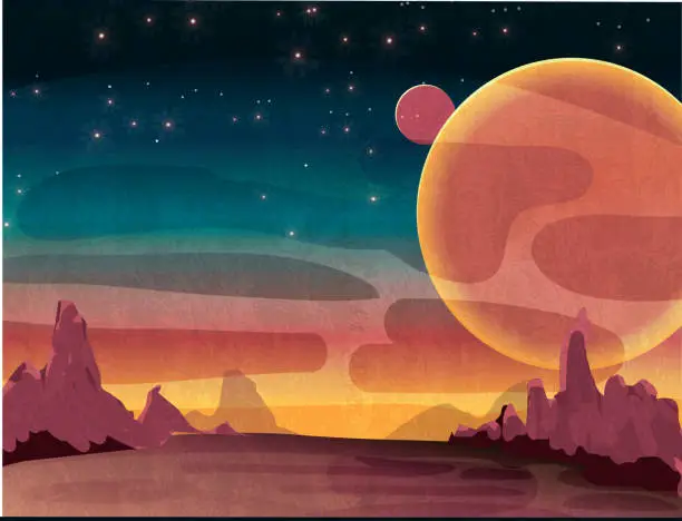 Vector illustration of Mars background