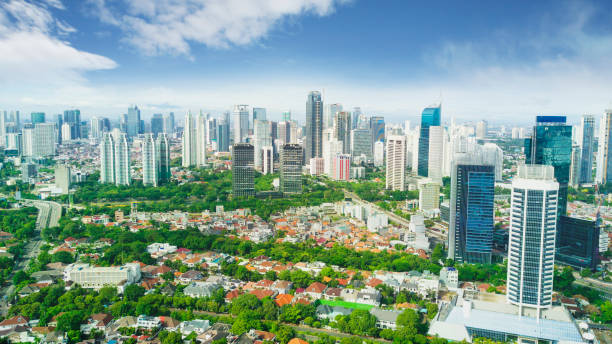 istock Beautiful Jakarta downtown under blue sky 925144480