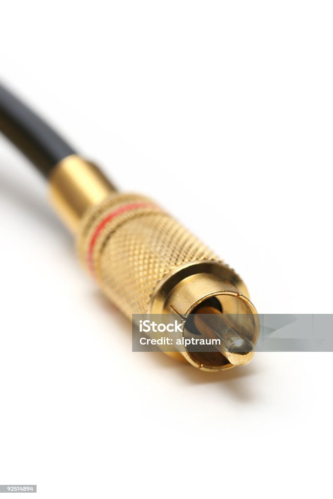 Oro, jack audio RCA - Foto stock royalty-free di Attrezzatura elettronica