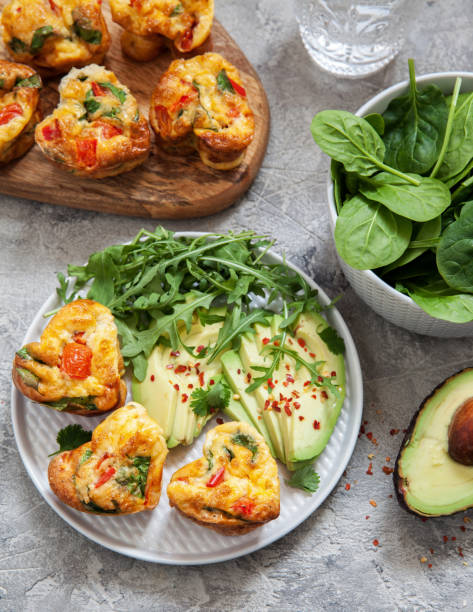 istock Delicious egg muffins with ham, cheese and vegetables 925151714